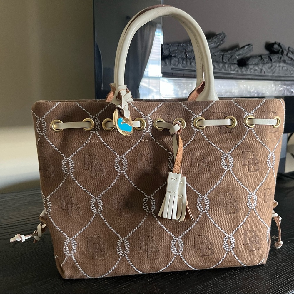 Dooney & Bourke Brown Patterned Tote Purse